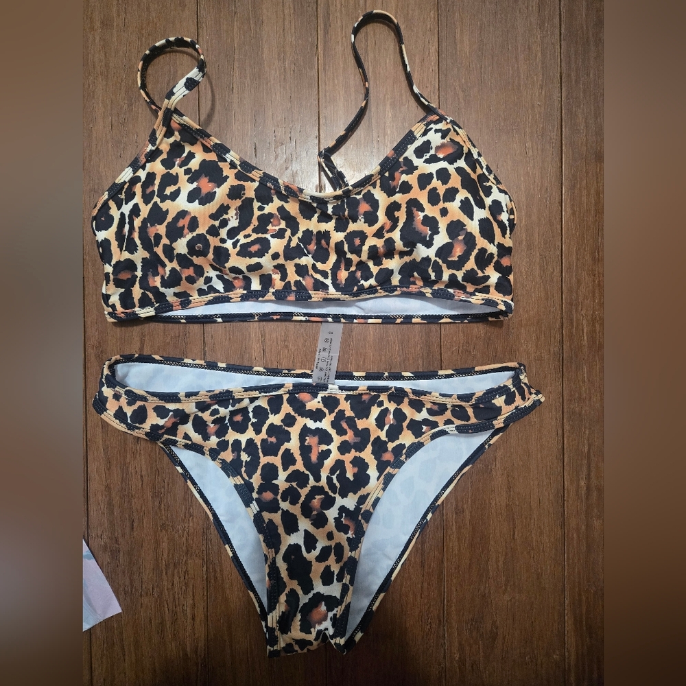 New Leopard Print Shein Bikini Set